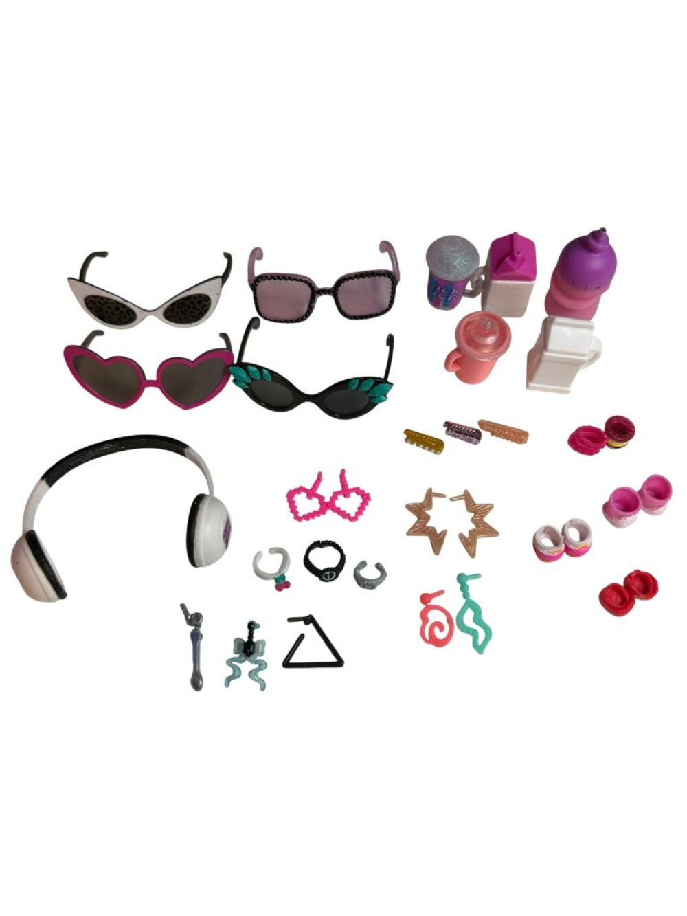 LOL Surprise OMG Accessories Lot - Sunglasses Headphones Earrings Shoes